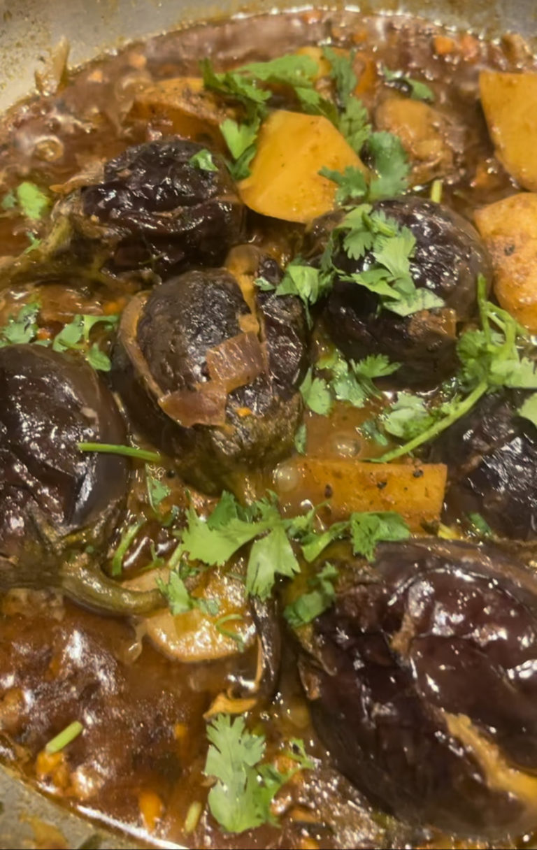 Stuffed Eggplant-Potato Curry